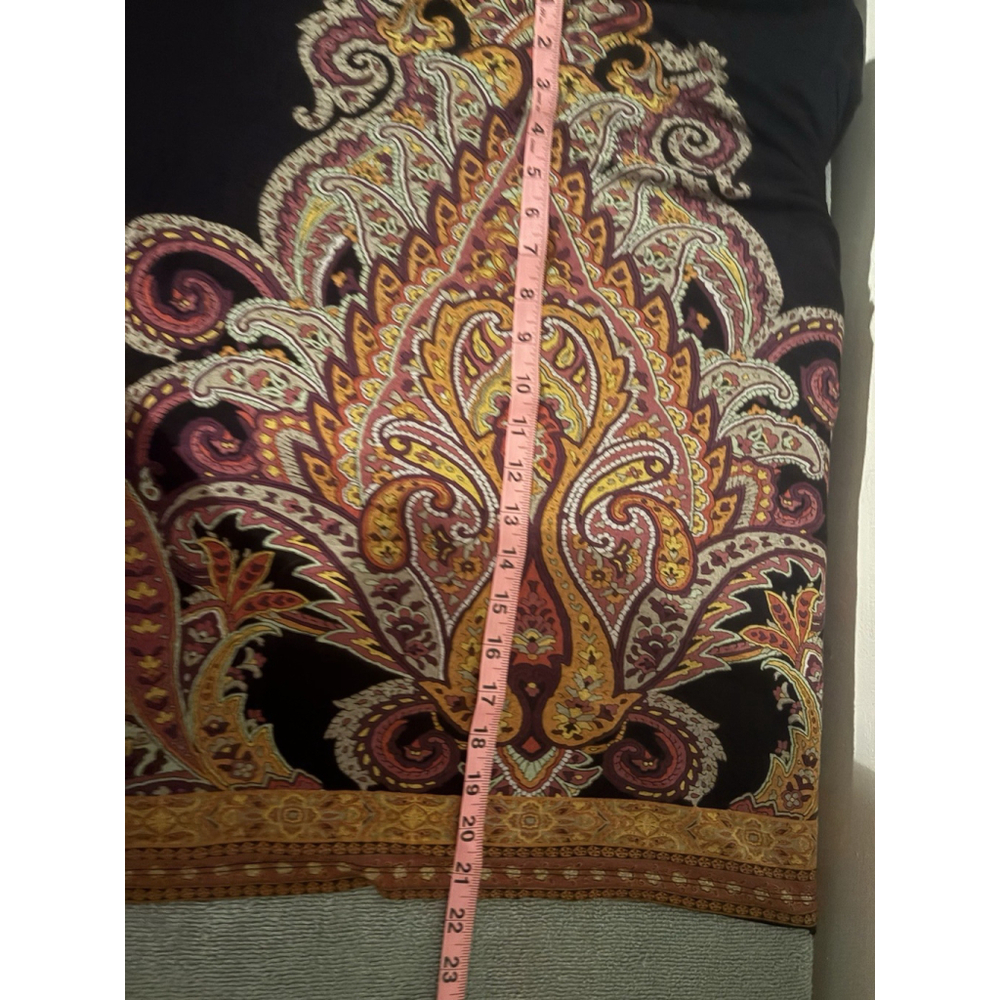 New Directions Woman 1X Paisley Top Boho 3/4 Sleeve Rayon Spandex Stretchy - Picture 4 of 4